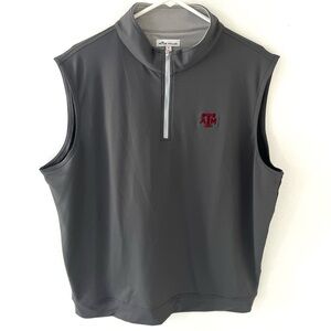 Peter Millar TAMU Texas A&M Aggies Performance Quarter-Zip Vest, Size: XL